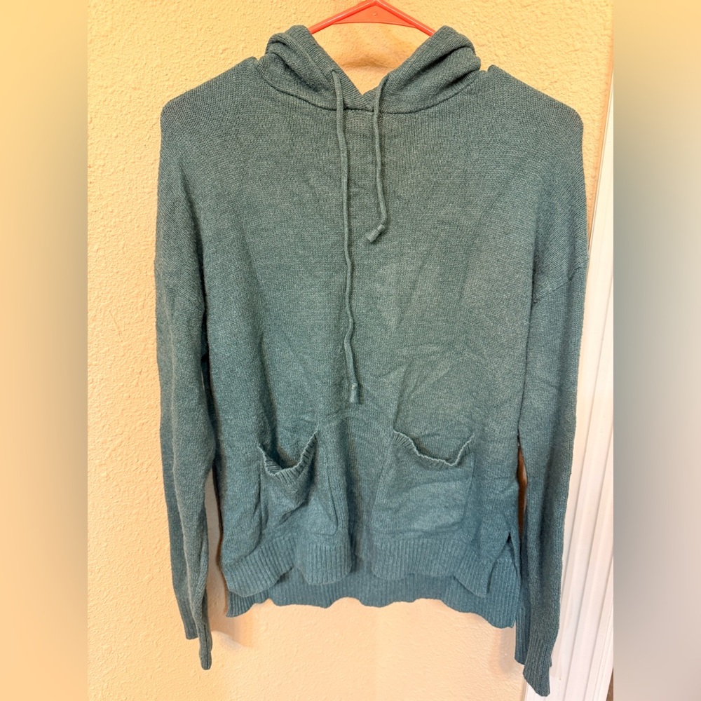A New Day Teal Knit Hoodie